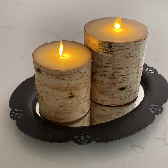 Vintage Metal Bronze Mirror/Tray (candles NOT included) - Picture 14 of 16